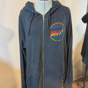 Aviator Nation Hoodie Heather Rainbow Logo